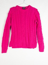 LRL Ralph Lauren Fisherman Sweater Womens S Cableknit Pullover Cotton Blend