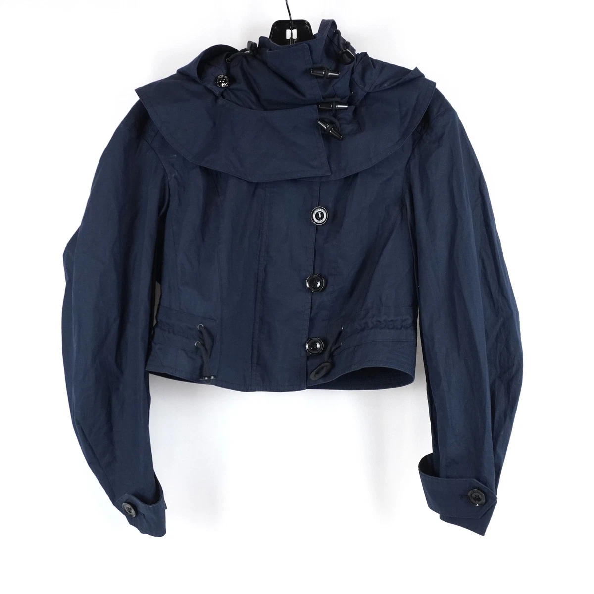Chaqueta con botones de algodón Burberry Brit en azul oscuro - para mujer talla pequeña