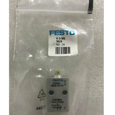 one New Festo Direct acting round head valve V-3-M5 3626 Fast Delivery