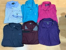 Mixed Lot of Mens Large Golf Polos Mixed Brands Greg Norman Ralph Lauren