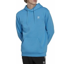 Adidas Essentials Mens Size M Adicolor Trefoil Hoodie Pulse Blue Regular Fit