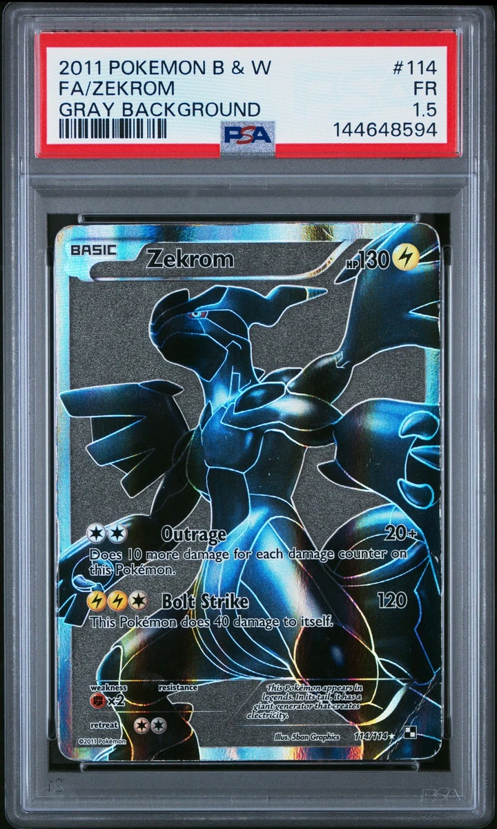 ultra rare pokemon cards black and white Zekrom (47/114) [Black & White: Base Set] Moderately Played Holofoil