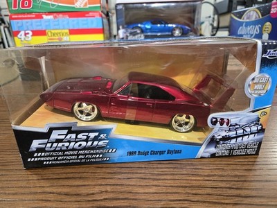  Fast & Furious 1969 Dodge Charger Daytona Jada 1:24 Diecast Burgundy 