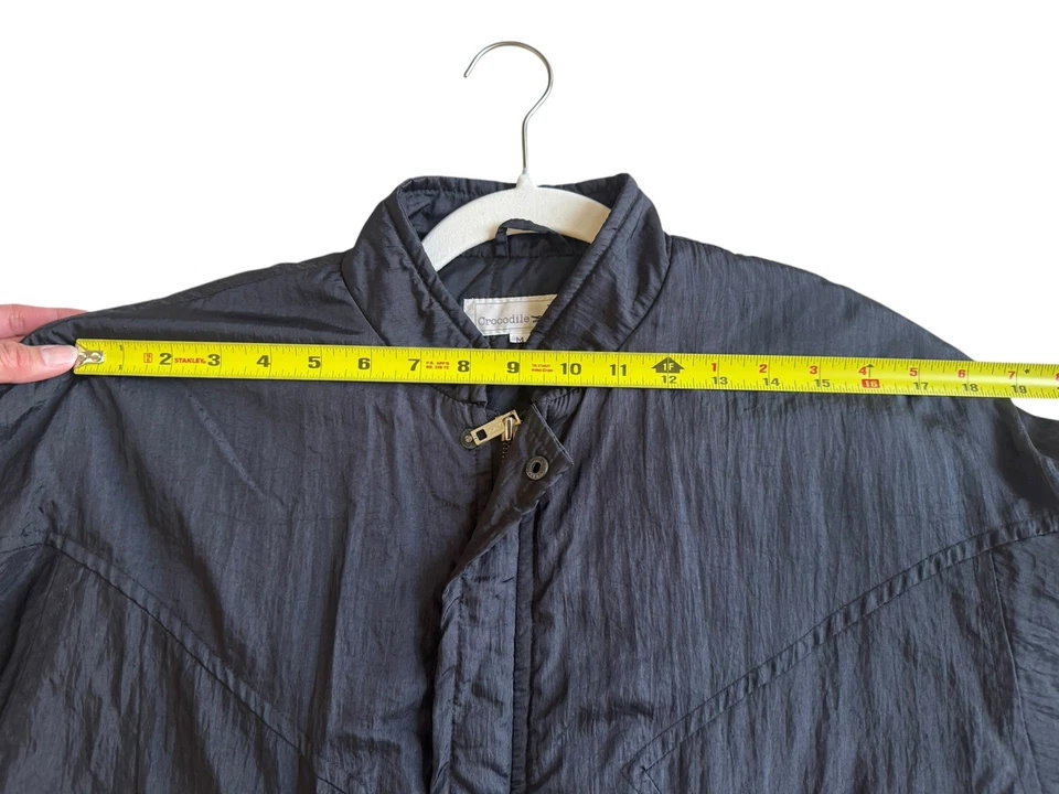 Chaqueta Hombre Vintage Marca Cocodrilo Negra con Cremallera Talla M Foto 4 de 4