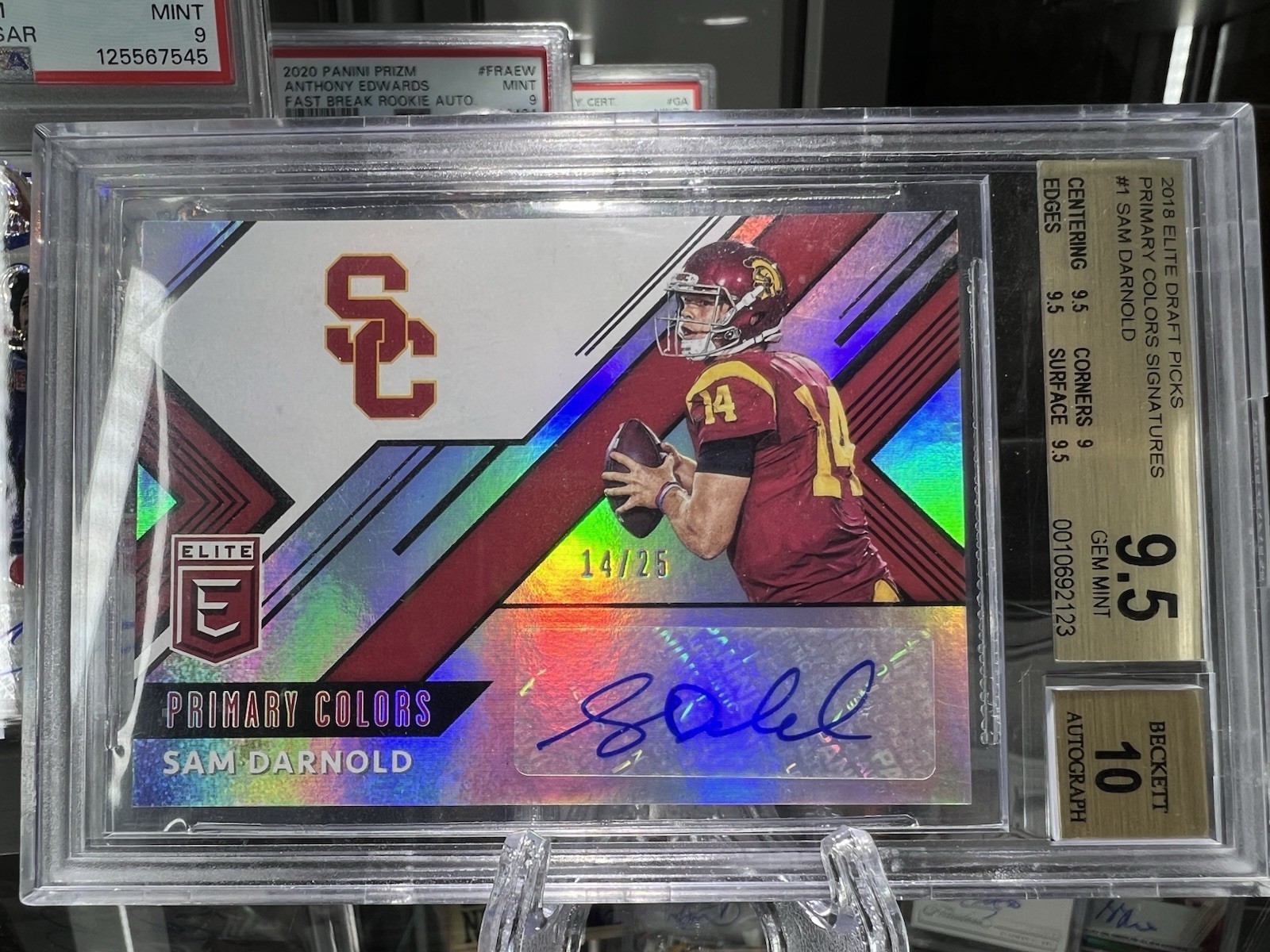 Sam Darnold Panini Elite Draft Picks Collegiate Primary Colors #1 Autograph