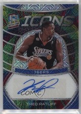 2019-20 Panini Spectra Icons Meta Prizm 14/25 Theo Ratliff #IA-TRL Auto 01wi