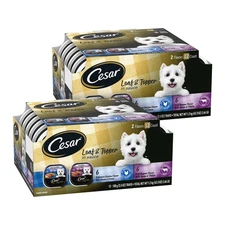 Cesar Wet Dog Food Loaf in Sauce Rotisserie Chicken Flavor with Bacon  Cheese...