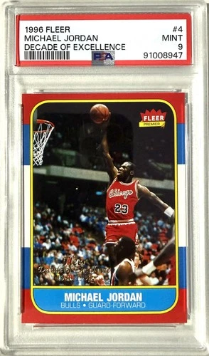 1996 Fleer Decade of Excellence #4 Michael Jordan PSA 9