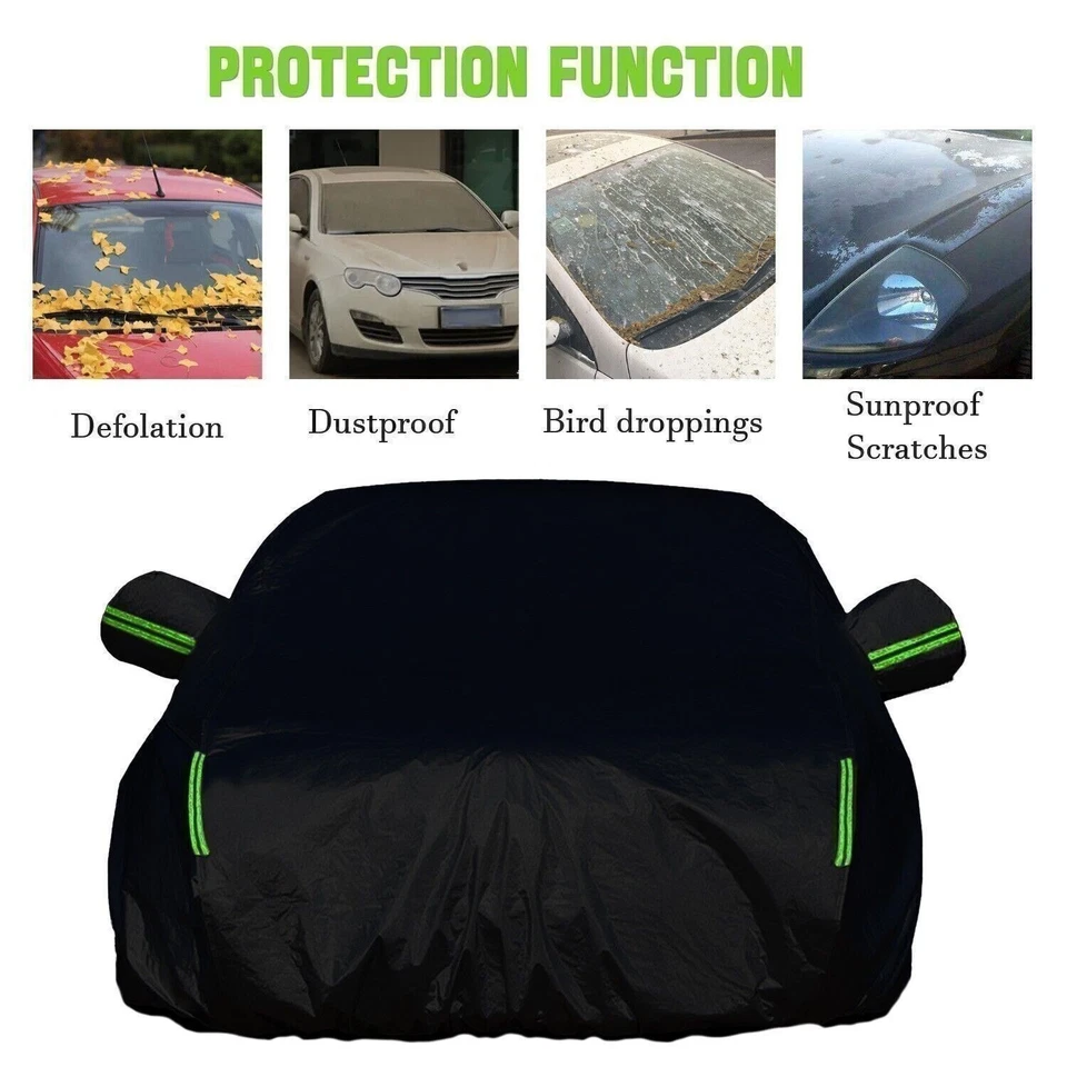 For Ford Black Car Full Cover Waterproof UV Snow Dust Rain Resistant */ - Image 4 of 4