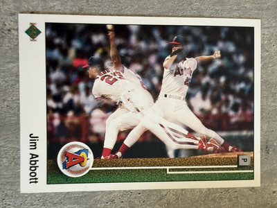 1989 Upper Deck #755 - Jim Abbott -  Rookie Card Angels RC QTY