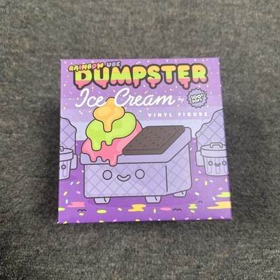 100% Soft Rainbow UBE Dumpster Ice Cream Vinyl Figure