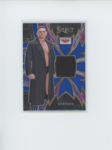 2024 Panini Select WWE Gunther #SP-GTH Sparks Relic Patch Blue Prizm 19/49