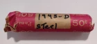 1943-D Steel Penny Roll Average Circulated