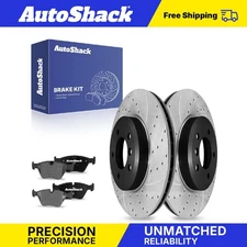 Front Drilled Slotted Brake Rotors Ceramic Pads for BMW Z4 330Ci 330i 3.0L