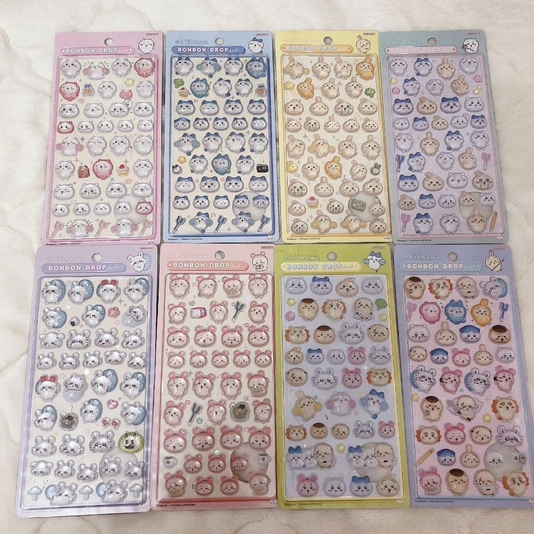 Chiikawa BonBon Drop Seal Sticker Set 8 Types Official Collector Item