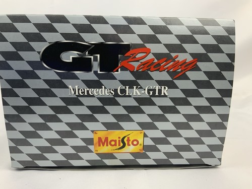 Maisto 1:18 Mercedes CLK-GTR GT Racing Warsteiner auto pressofusa argento nuova con scatola - Foto 7 di 10