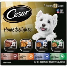 Cesar Home Delights Adult Wet Dog Food, Pot Roast with 24 Count (Pack of 1) 
