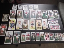 VINTAGE FOOTBALL CIGARETTE etc CARDS - JOB LOT x35 SOCCER FOOTBALLERS 1950's
