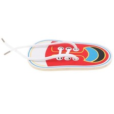 DIY Shoe Lace Tying to Tie Your Shoe Laces Wooden Puzzle Board Toy