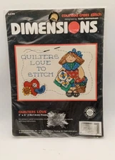 1995 Dimensions Cross Stitch Quilters Love by Ruth Ninneman Kit #6690  Sealed