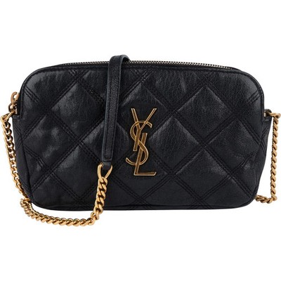 Saint Laurent Black Quilted Leather Becky Crossbody Bag Tasche