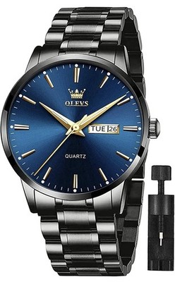 OLEVS Herren Quarz Uhr   Business Stil, Leuchtzeiger, 30 m Wasserdicht
