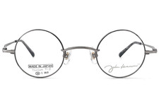 John Lennon Round Eyewear Glasses Frame JL-1128 c.4 ATSilver 39  25-143 W/Case