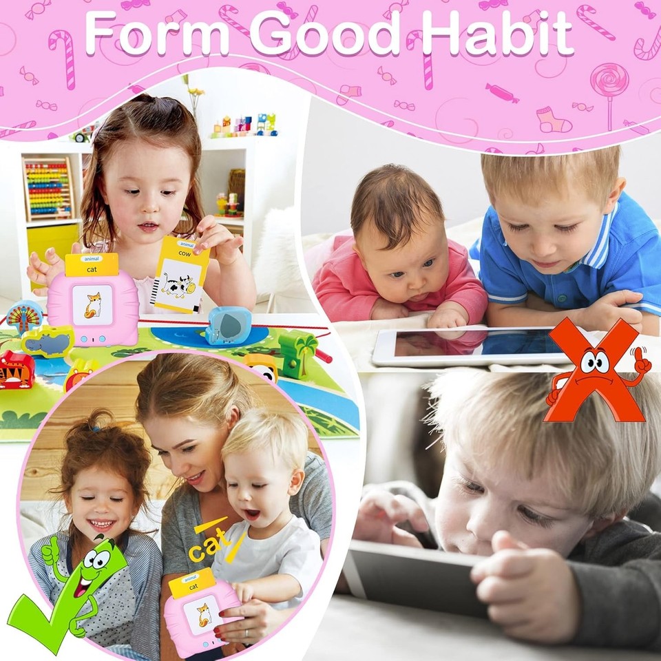 510 Talking Flash Cards for Kids 2-4 - Pocket Speech Therapy Toys for ...