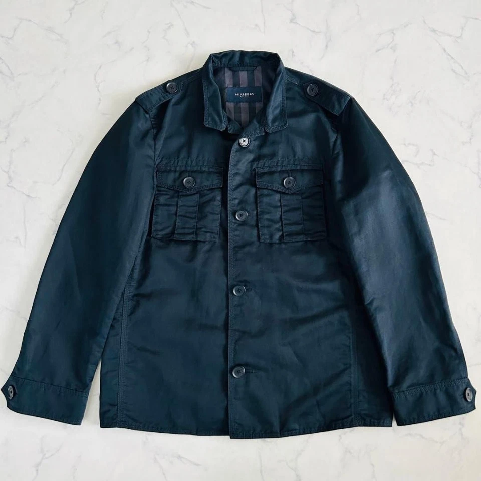 Burberry London Military Jacket Linen Blend Nova Check L - Image 2 of 4