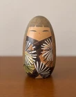 Issetsu Kuribayashi Original Kokeshi Doll, 16cm, 430g 6inch wood craft signed