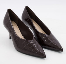 Image of NEW & GENUINE - Dune Brown Court Heels - Size UK 5