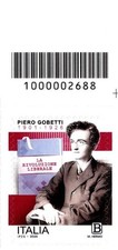 ITALIA 2026 - Piero Gobetti - Codice a barre