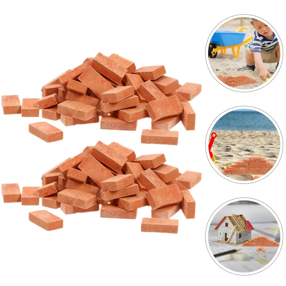 100 Piezas De Mini Ladrillos Rojos Para Maquetas Y Micro Paisajes – Cerámica Realista Para DIY Y Decoración