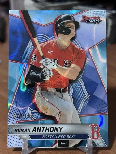 2025 Bowman’s Best - Roman Anthony /199 - Aqua Refractor - # TP-16 Red Sox
