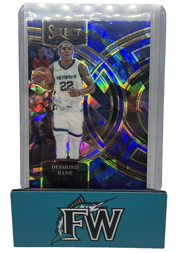 2023-24 Panini Select Desmond Bane #162 Blue Cracked Ice Prizm Grizzlies