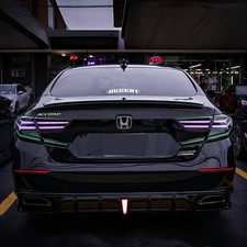 Pair Smoked Lens Rgb Led Tail Light For 2018-2022 Honda Accord Sedan Rear Light Pair Smoked Lens Rgb Led Tail Light For 2018-2022 Honda Accord Sedan Rear Light