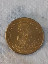 Thomas Jefferon Shell Gas Station Bronze Coin Limited Edition