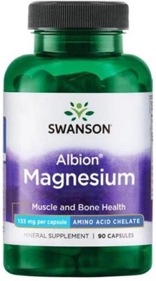 Swanson Albion Chelated Magnesium, 133mg - 90 caps (236,25 EUR/kg)