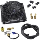 Empi 9292 Mesa 72 Plate Oil Cooler/Electric Fan Kit W/Fan Thermostat, Hose