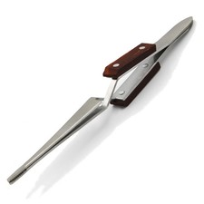 Industrial Precision Fiber Grip Soldering Tweezer Cross Locking Straight Pointed