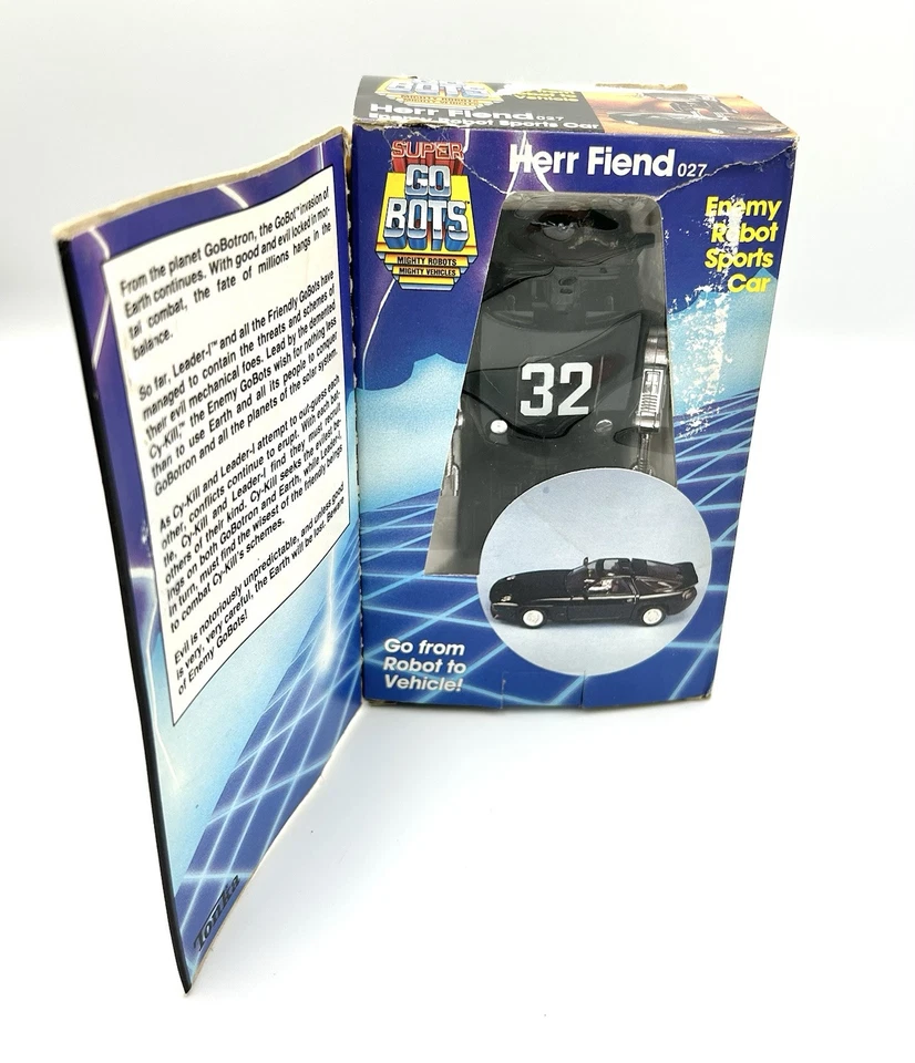 Herr Fiend 027 w/box Super Tonka GoBots Enemy Robot Sports Car Black 32 64 - Image 2 of 4