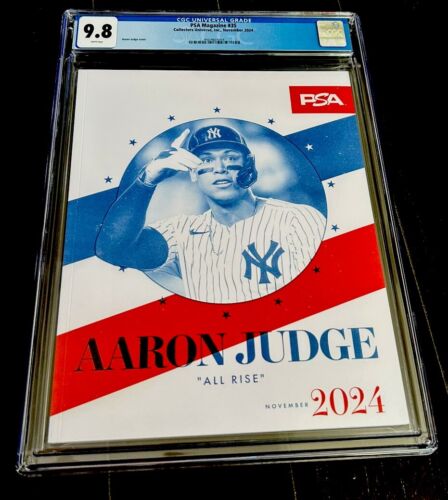 AARON JUDGE RARE PSA MAGAZINE 2024 NY YANKEES POP 1 / 1 VARIANT COVER CGC 9.8