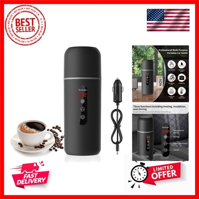Travel Electric Kettle & Car Coffee Warmer12V/24V Portable Hot Water Heater w...