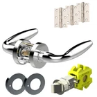 Jigtech Parma Door Handles Privacy Pack - Dual Finish JTB82065