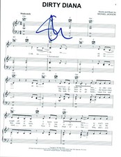 Steve Stevens Signed Autograph Michael Jackson DIRTY DIANA Sheet Music Page COA