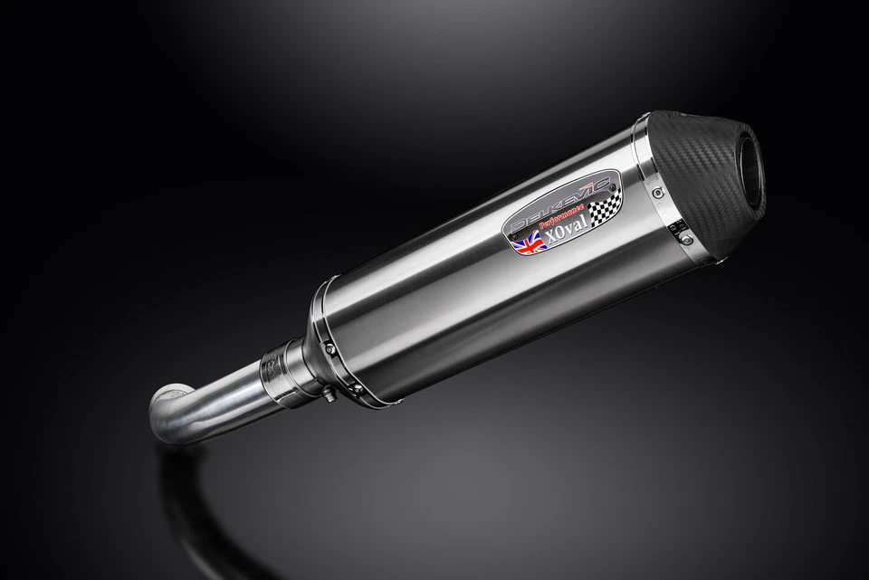 BMW F800S 2006-2011 Slip On 13.5" X-Oval Stainless Exhaust Muffler Kit - Image 3 of 4