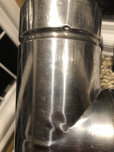 5” Z-Vent Z-Flex Glue Gas Stainless Steel Straight Tee 2SVST05 - Picture 6 of 7