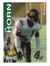 1995 R.E.L. CFL Joe Horn Rookie Card #59 Memphis Mad Dogs Itawamba CC. rookie card picture