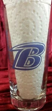 1X New BALTIMORE RAVENS 15 OZ Glass Set BOELTER BRANDS NFL No box Wonderful LOGO