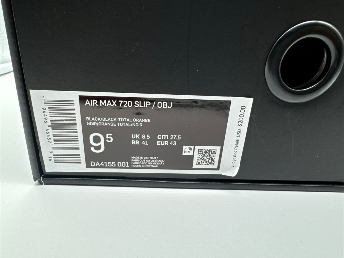Nike Air Max 720 Slip OBJ DA4155-001 Size 9.5 Barely Worn W/Box (0010) Detailed Look at Odell Beckham Jr. main image 2